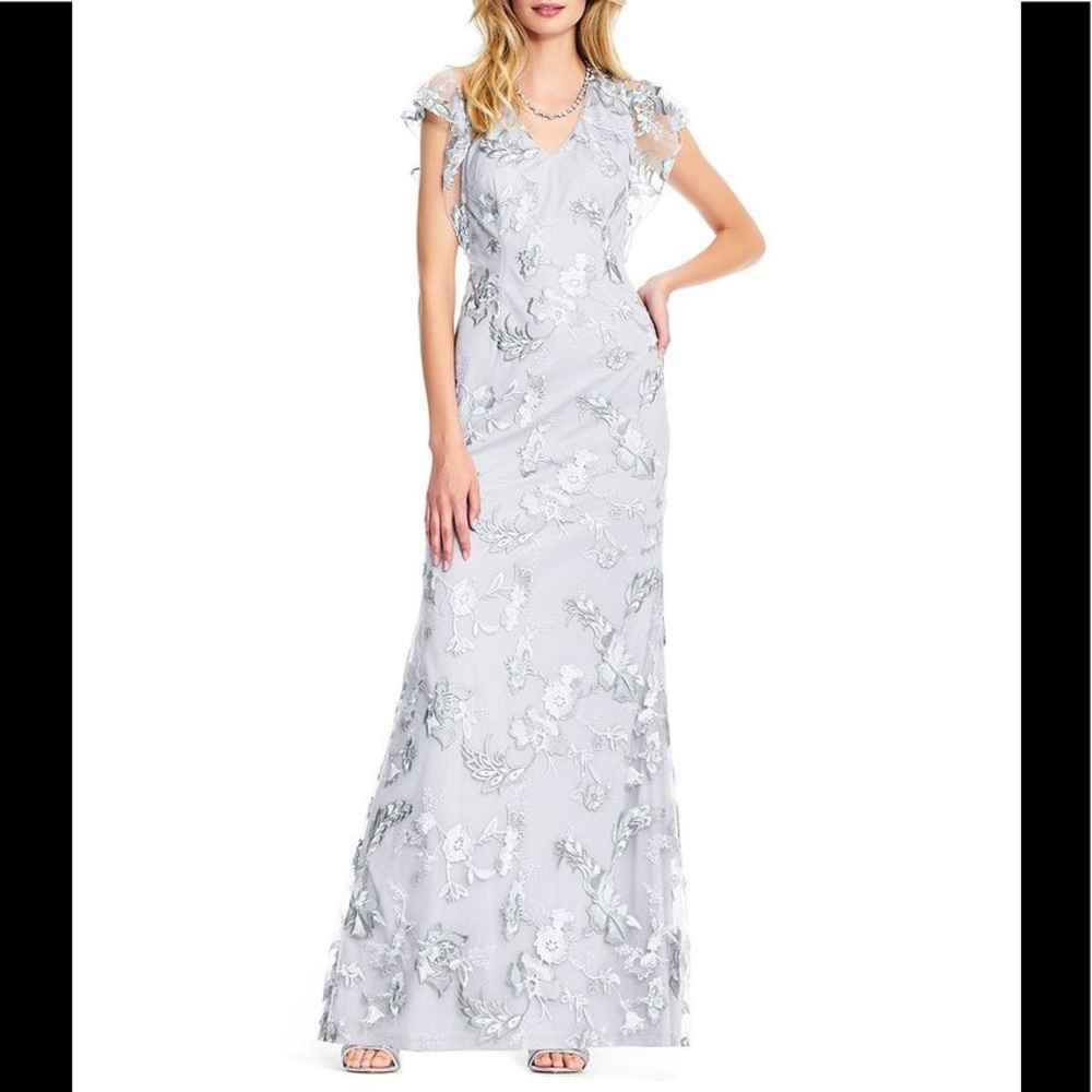 ANTHROPOLOGIE ADRIANNA PAPELL Embroidered Dress 6